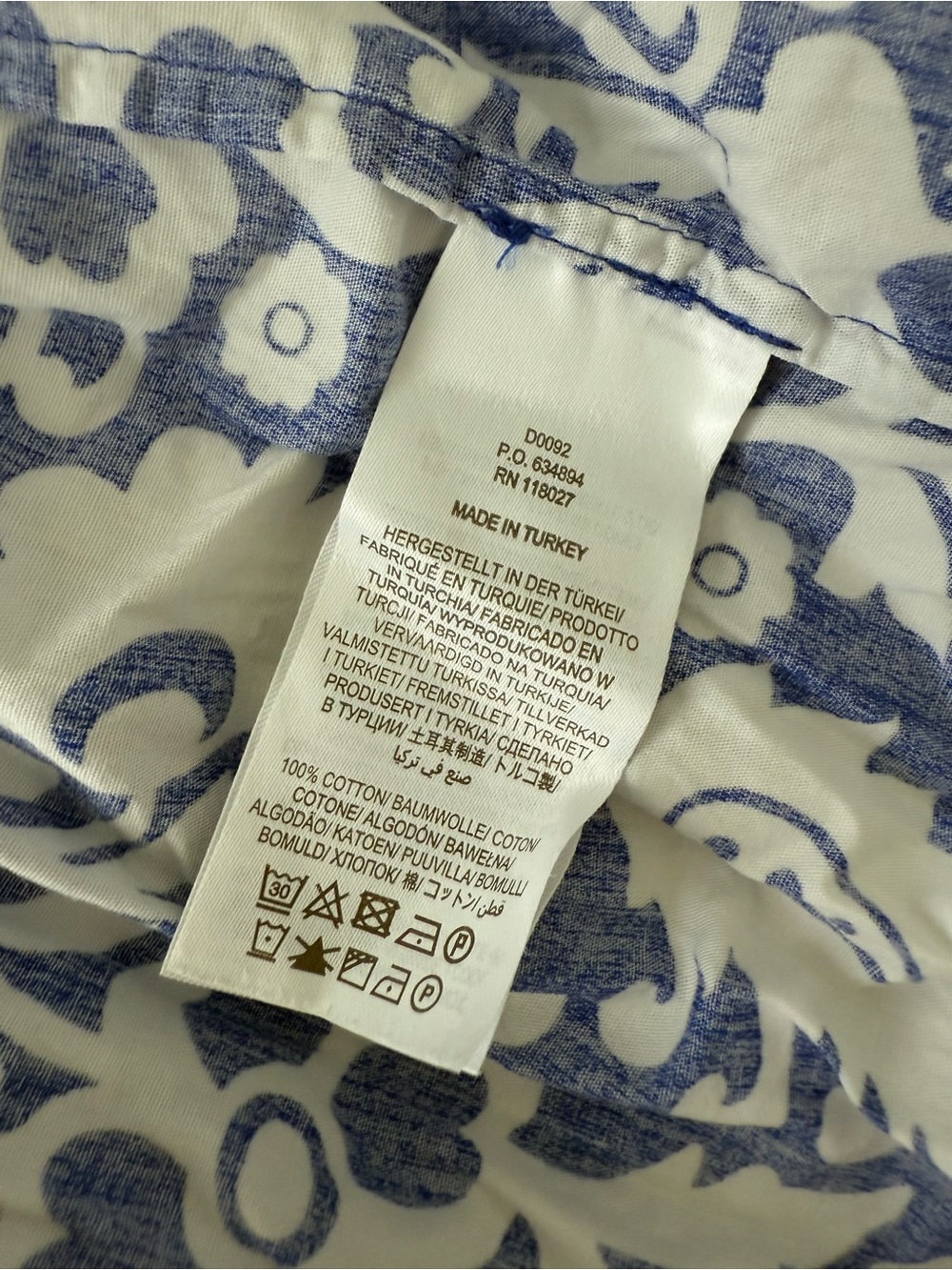 Boden Puff Sleeve Tiered Midi Dress 6 Blue Floral Cotton V Neck - Picture 10 of 11